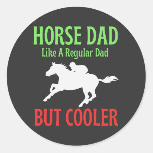 Pappa als een gewone vader, maar koeler ronde sticker