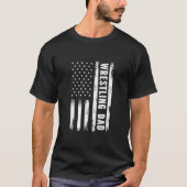 Pappa American Flag Grunge Retro T-shirt (Voorkant)