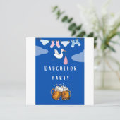 pappa douche dadchelor , bierparty kaart (Staand voorkant)