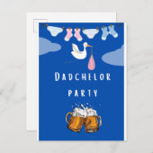 pappa douche dadchelor , bierparty uitnodiging briefkaart (Voorkant / Achterkant)
