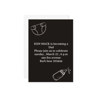 pappa douche dadchelor nodigt uit aankondiging