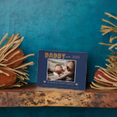 Pappa Vormed Son's First Hero Name Navy Foto Fotoplaat (Zijkant)