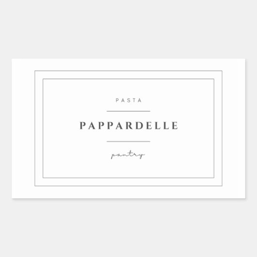 Pappardelle Pasta Food Label Stickers (Voorkant)
