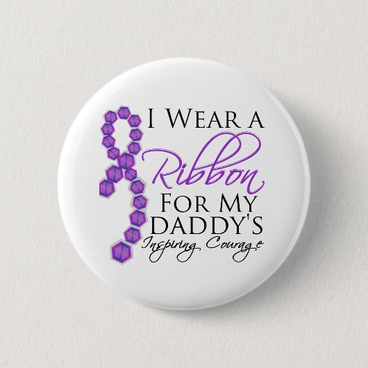 Pappa's inspirerende moed - pancreaskanker ronde button 5,7 cm (Voorkant)