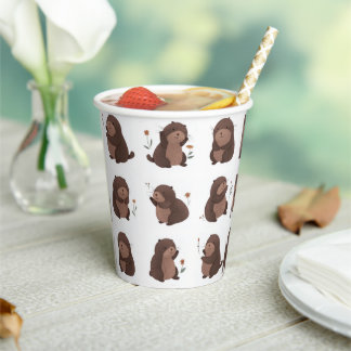 Pappbecher "Otto der braune Maulwurf" Papieren Bekers