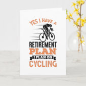 Pappenplan fietser Cyclist Gift Dad Kaart (Gele Bloem)