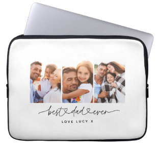papper een leuk modern script multi foto gift laptop sleeve