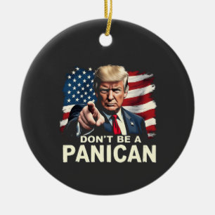 Pappie Komt Thuis Wees Geen Panikker Trump VS Keramisch Ornament