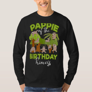 Pappie van de Birthday prinses Sloth bday Party C T-shirt