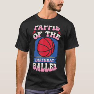 Pappie van de verjaardag Baller Basketbal Theme BD T-shirt