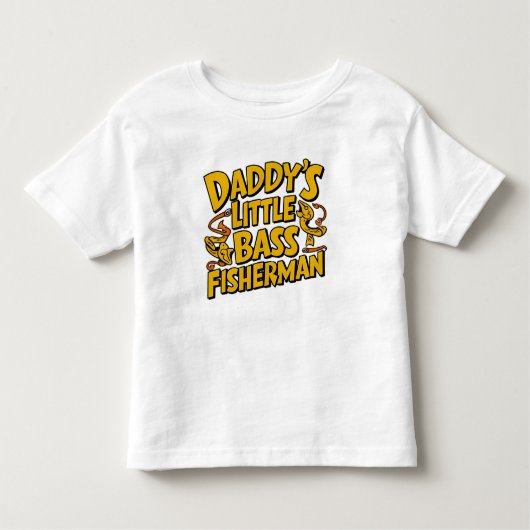 Pappies Kleine Bass Visser  Kinder Shirts (Voorkant)