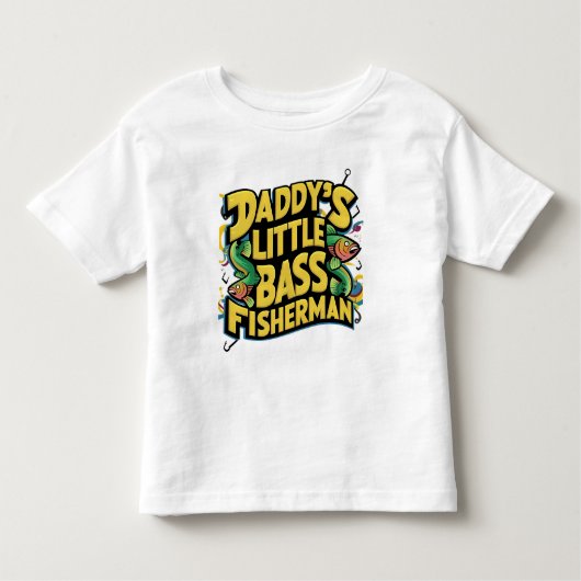Pappies Kleine Bass Visser Kinder Shirts (Voorkant)
