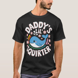 Pappie's Kleine Spuitende Pastel Walvis Hartjes T-shirt