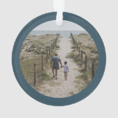 Pappous Griekse grootvader foto kerstmis Ornament (achterkant)