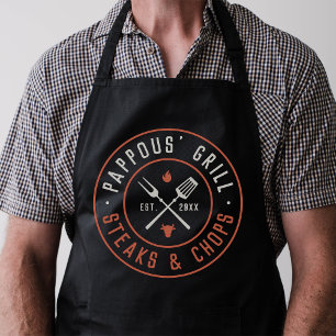 Pappous' Grill Gepersonaliseerde Opa Grillen Schort