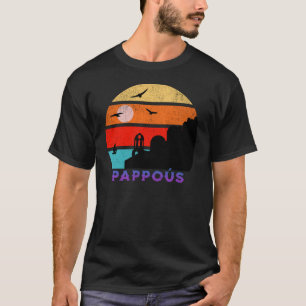 Pappoús Retro Sunset Ocean Grootvader T-shirt