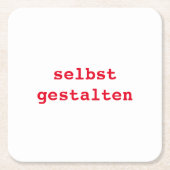 Pappuntersetzer selbst gestalten Vierkante Kartonnen Onderzetter (Voorkant)