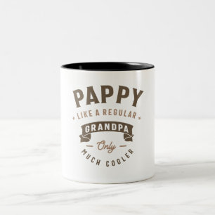 Pappy als een gewone opa maar veel koeler tweekleurige koffiemok