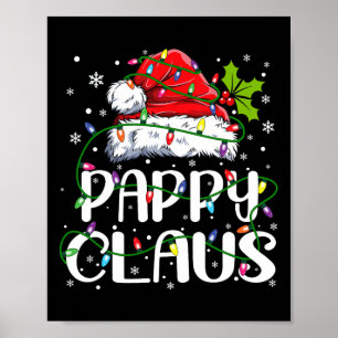 Pappy Claus Kerstmis Kerstman Hoed Matching Famili Poster