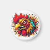 "Pappy the Spirited Rooster" Magnet (Devant)