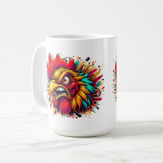 "Pappy the Spirited Rooster" Mug (Devant gauche)