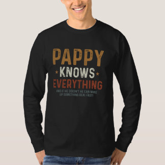 Pappy weet alles - humoristische Vaderdag Pap T-shirt