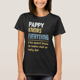Pappy weet alles - opa t-shirt