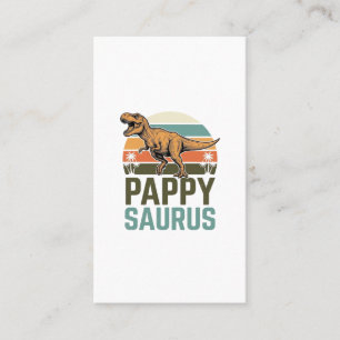 Pappysaurus Grappige Dinosaur Vintage Zonsondergan Visitekaartje