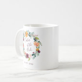 Paprika Bourgogne père floral de la mariée Mug (Devant gauche)