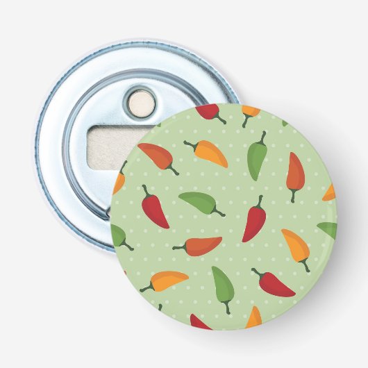 Paprika-patroon Button Flesopener (Voorkant)