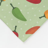 Paprika-patroon Fleece Deken (Hoek)