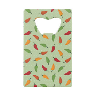Paprika-patroon Kredietkaart Flessenopener
