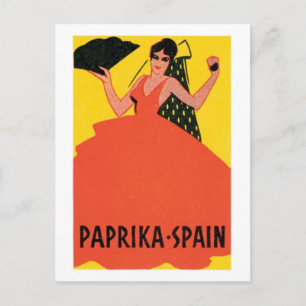 Paprika Spanje label Briefkaart