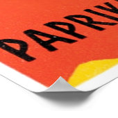 Paprika Spanje label Poster (Hoek)