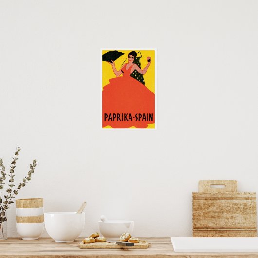 Paprika Spanje  label Poster (Keuken)