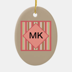 Paprika-streepjespatroon Keramisch Ornament