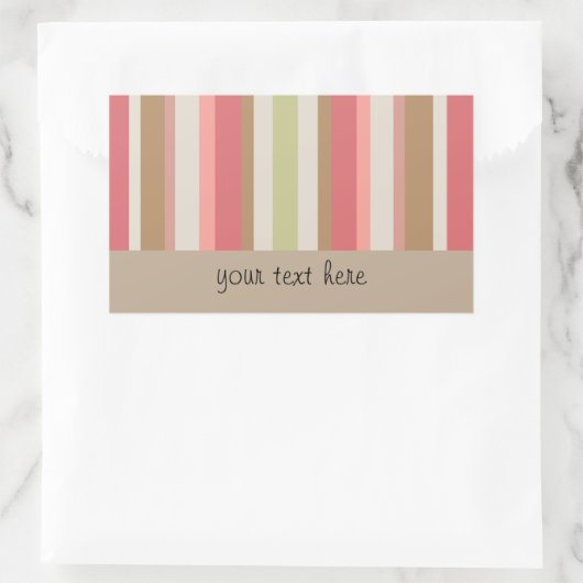 Paprika-streepjespatroon Rechthoekige Sticker (Tas)