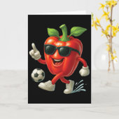 Paprika Voetbal  Kaart (Gele Bloem)