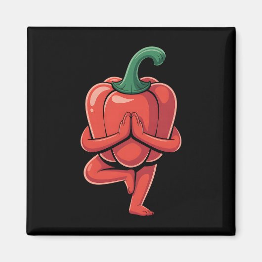 Paprika Yoga  Magneet (Voorkant)