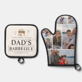 Pap's BBQ Barbeque | 7 Foto Ovenwant & Pannenlap Set (Voorkant)