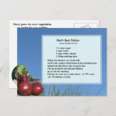Pap's Beet Pickles Recipe Briefkaart (Voorkant / Achterkant)