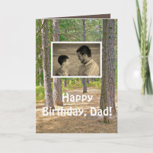 Pap's Birthday, Rustic, Forest Hiking Photo Card