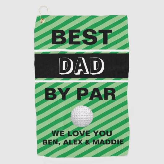 Pap's Caddy: Beste pa Golf Towel Golfhanddoek (Voorkant)