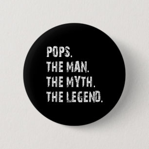 Paps De Man De Mythe De Legende Vaderdag Cadeau  Ronde Button 5,7 Cm