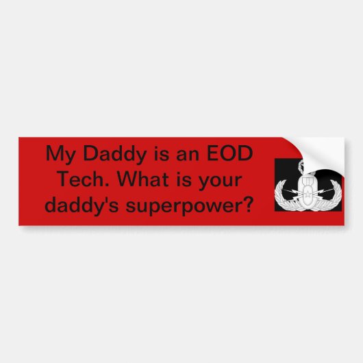 Pap's EOD Superpower Bumpersticker (Voorkant)