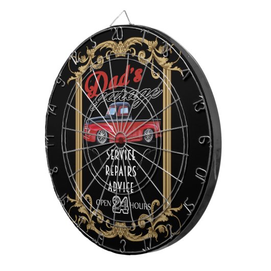 Pap's  Garage Dartbord (Voorkant Rechts)