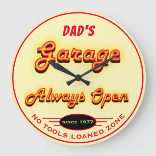 Pap's Garage Open altijd geen gereedschap Lende sl Grote Klok