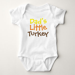 Pap's Little Turkey Baby Jersey Bodysuit