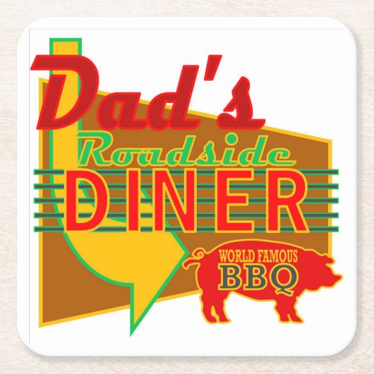Pap's Onderzetters van Roadside Diner (Voorkant)