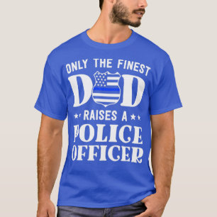 Paps politieagent Papa geeft Thin Blu T-shirt